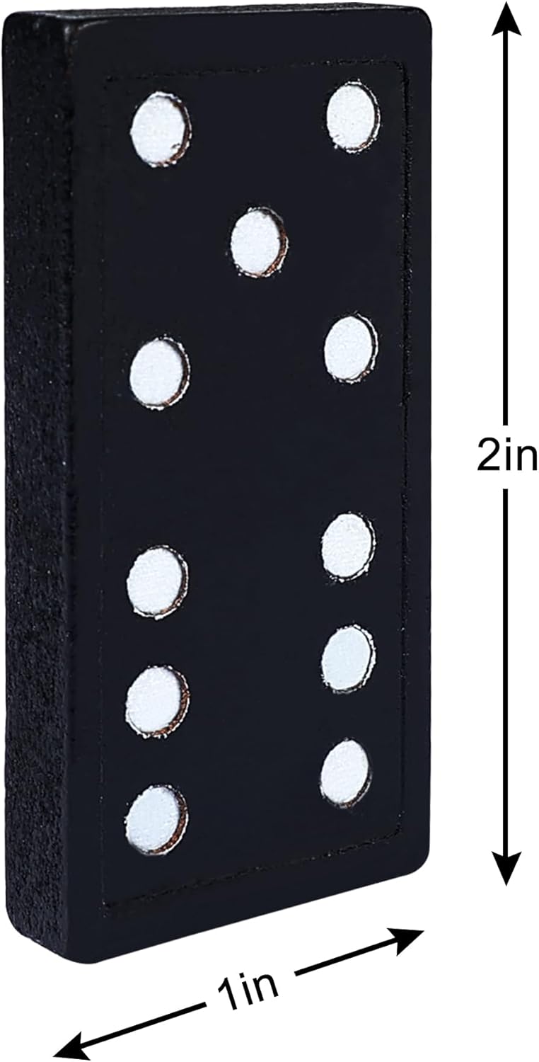 Offelec Dominos Set for Adults – 140pcs Dominoes Set - Classic Board Games, Double 6 Dominoes Family Games for Adults - Double Six Standard Dominos Set 5 * 28 Tiles, Travel-Friendly Domino Set - Image 3